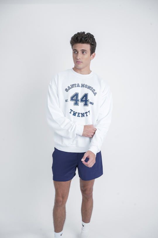 Crewneck - Varsity Laurel in White