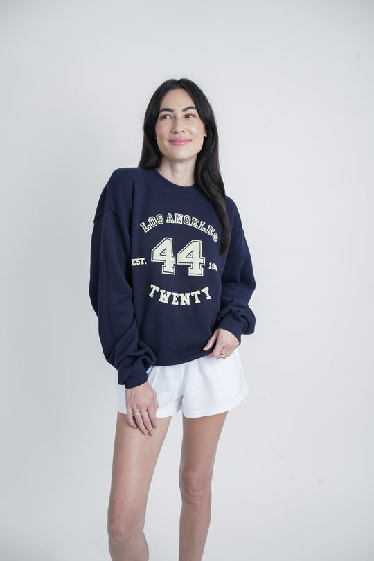 Crewneck - Varsity Laurel in Navy