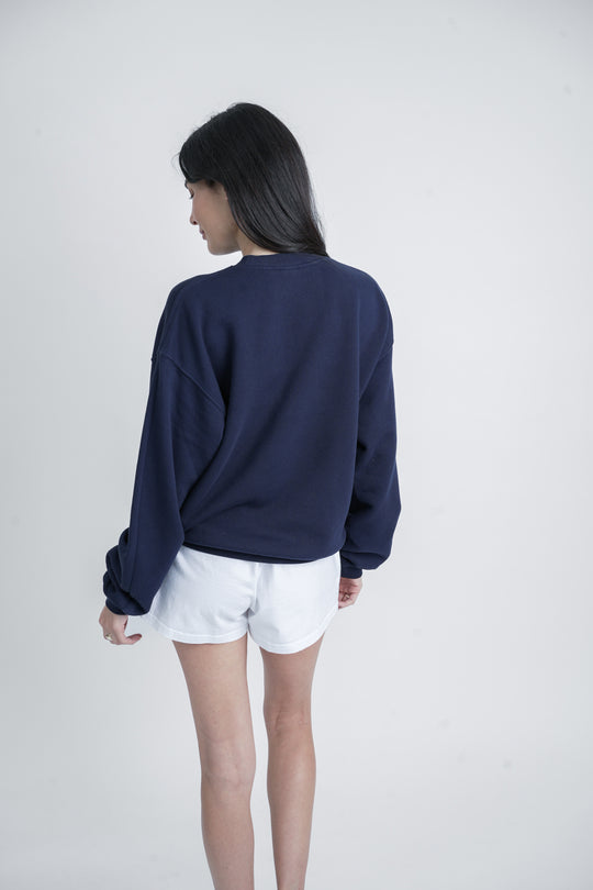 Crewneck - Varsity Laurel in Navy