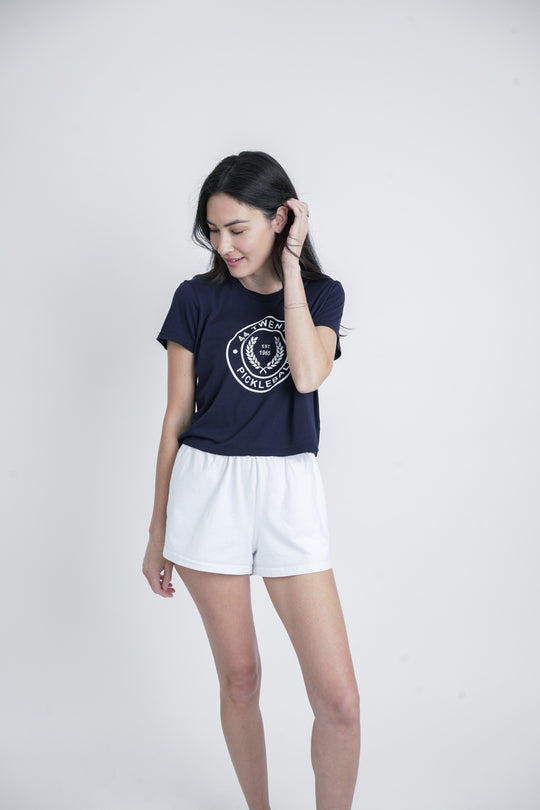 Shrunken Tee - NOT SO BASIC in Navy