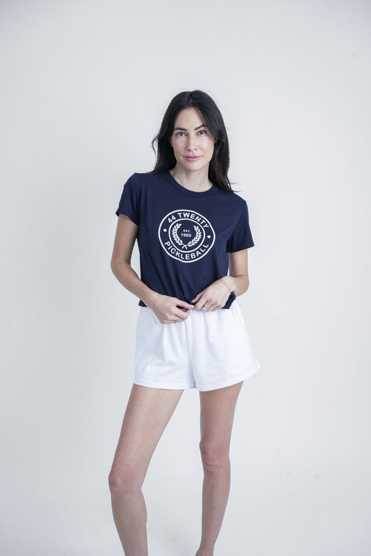 Shrunken Tee - NOT SO BASIC in Navy