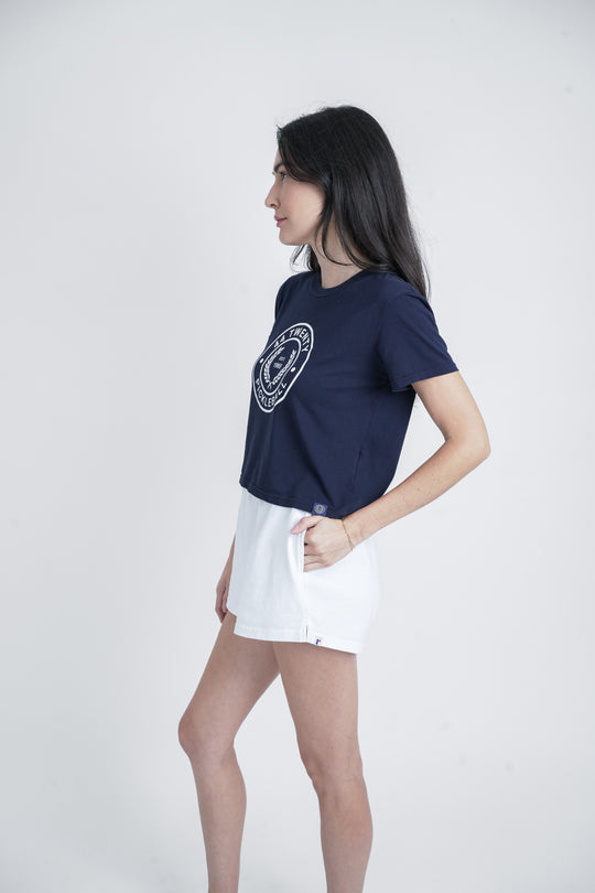 Shrunken Tee - NOT SO BASIC in Navy