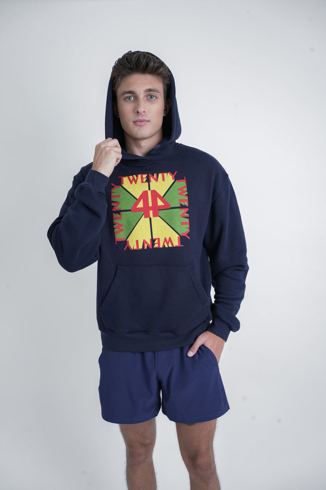 Hoodie - Crosscourt in Navy