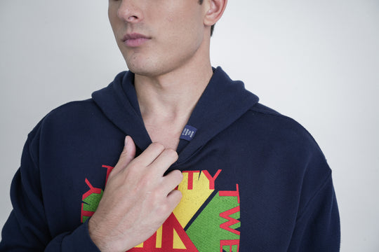 Hoodie - Crosscourt in Navy