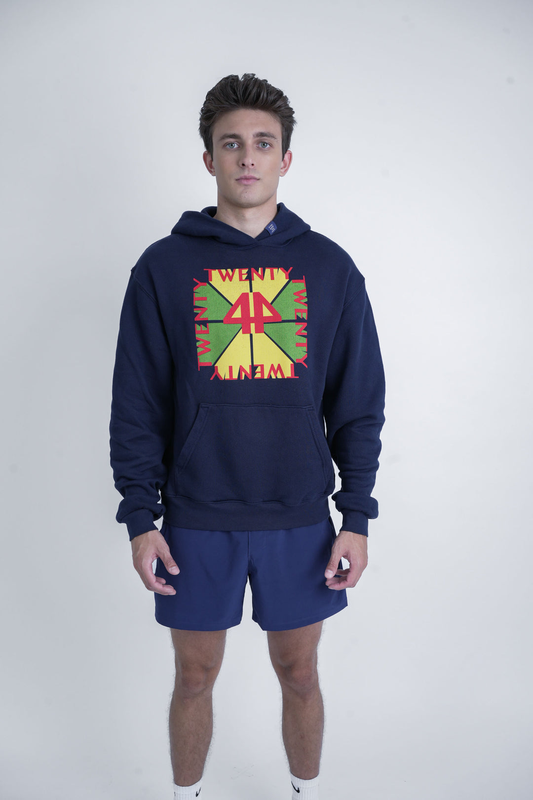 Hoodie - Crosscourt in Navy